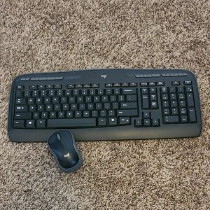 Logitech Black & Gray Wireless Keyboard and Mouse Combo